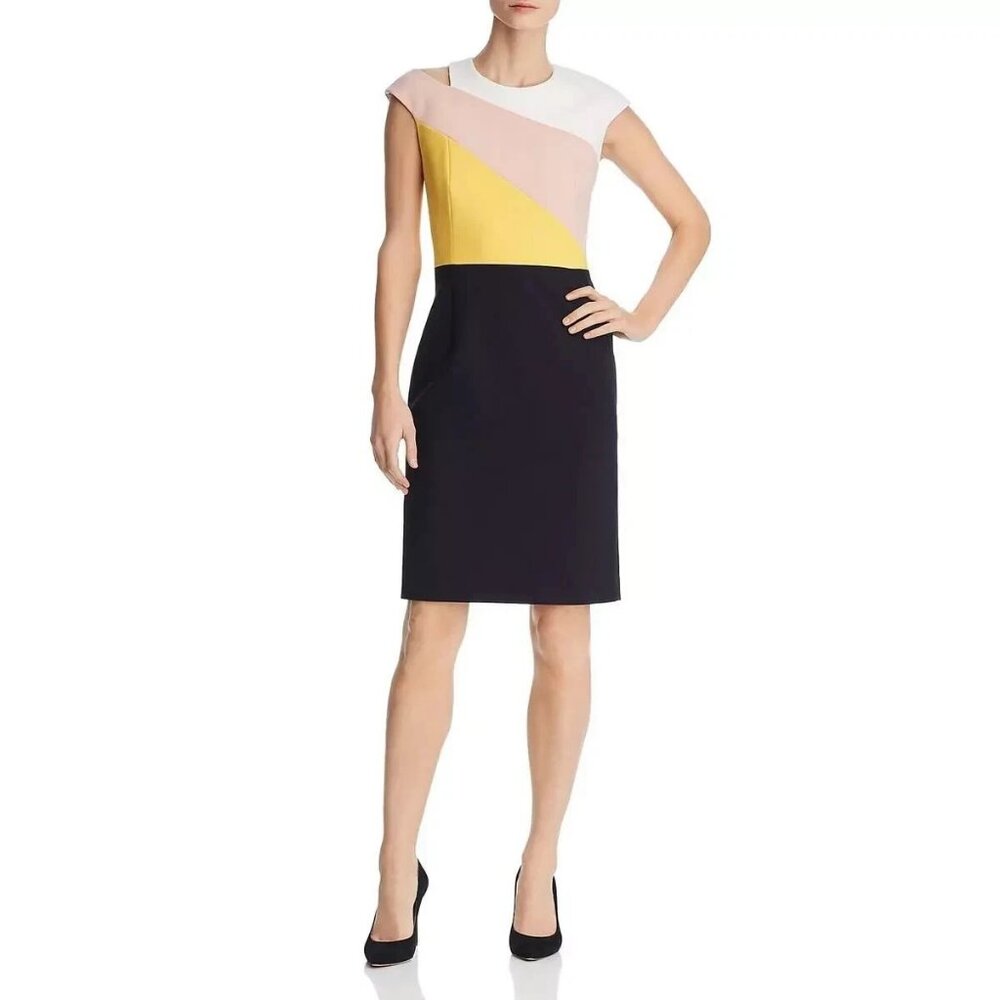 Hugo Boss Danouk Sheath Colorblock Dress Size 12
